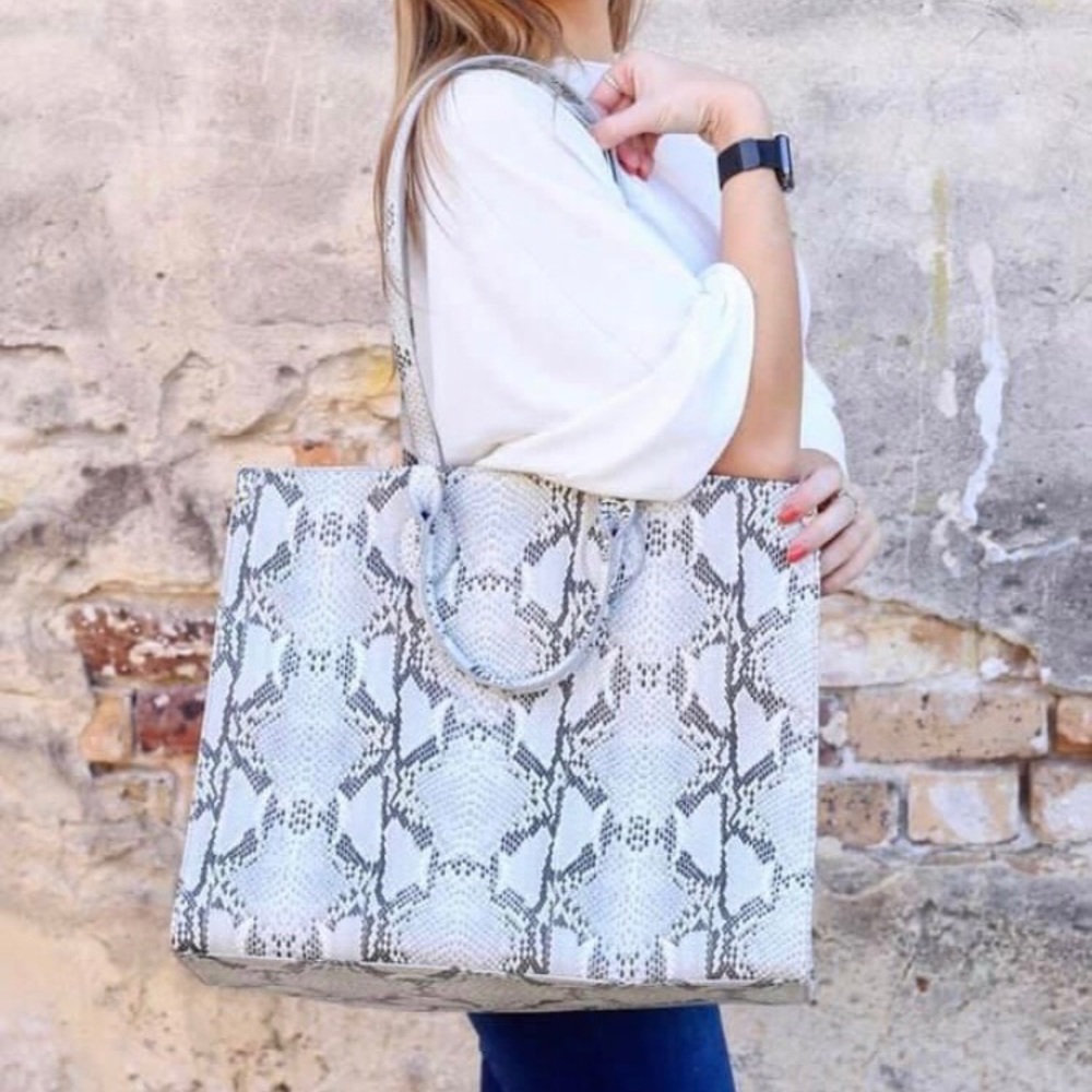 COPY - Gray snake tote